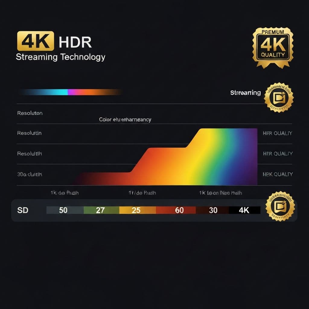 4K HDR streaming technology - Quality comparison visualization